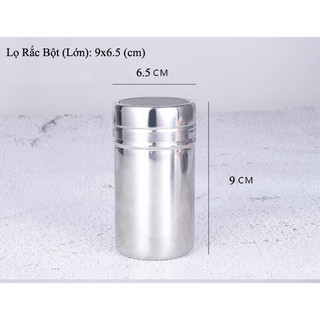 Lọ Rắc Bột Cacao Inox Nhiều Size