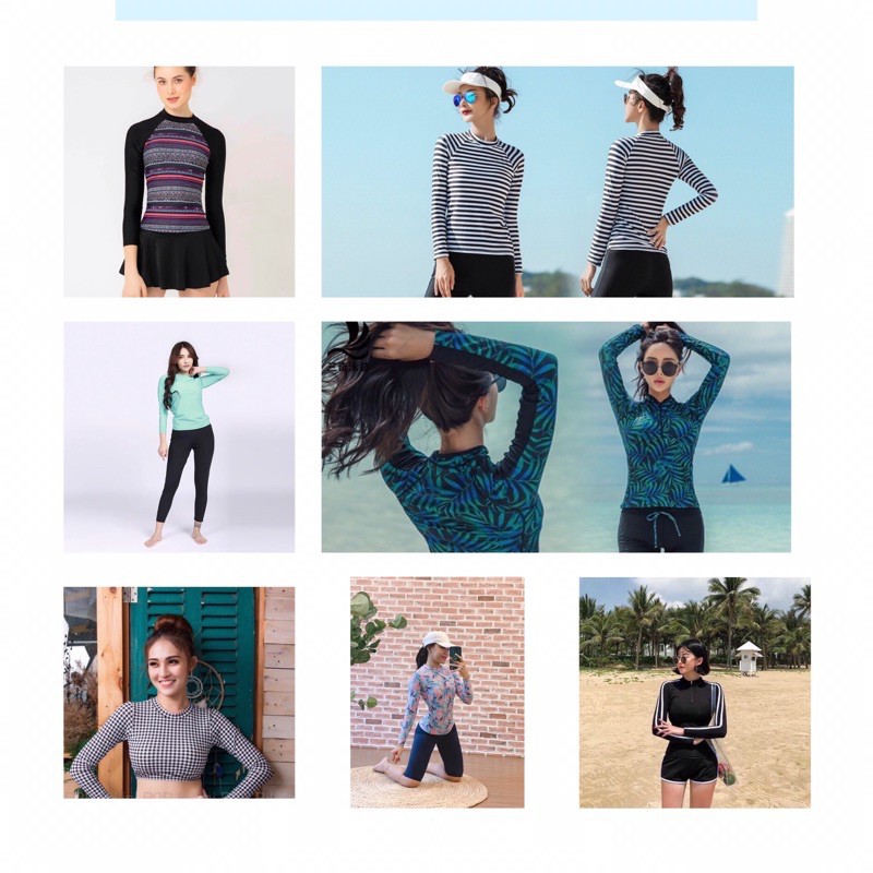 Đồ bơi nữ, Đồ bơi nữ họa tiết hoa dài tay cực chất thun mát | BigBuy360 - bigbuy360.vn