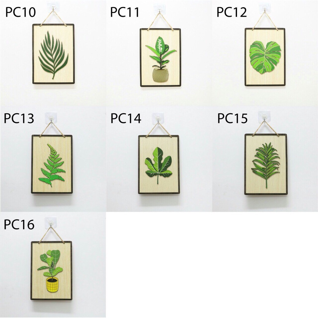 Combo 3 Bảng Gỗ Trang Trí Nhà Cửa BÁCH MỘC Hình Chữ Nhật Size Lớn