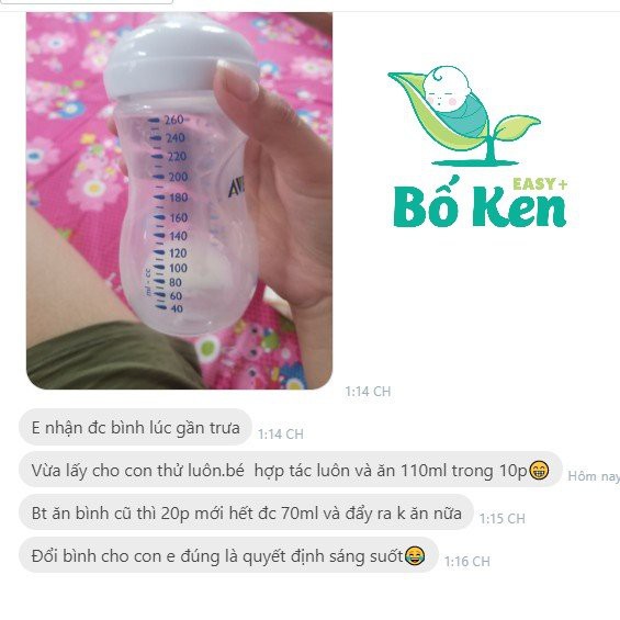 Shop Bố Ken Bình Sữa Philips Avent Natural 125/260/330ML 100% Chính Hãng [Hỗ trợ đổi Size Núm]