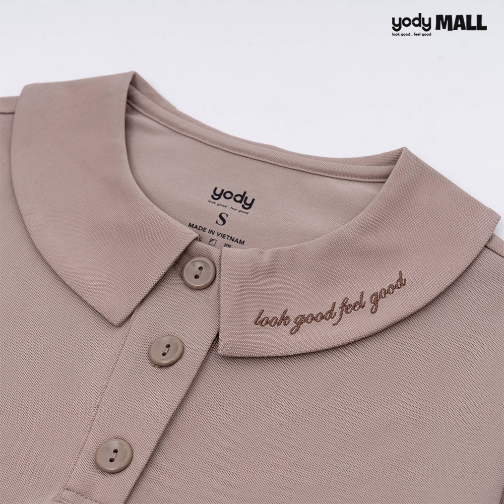 Áo phông Polo nữ cổ sen YODY chất liệu cotton thấm hút tốt nhiều màu APN3732 | BigBuy360 - bigbuy360.vn