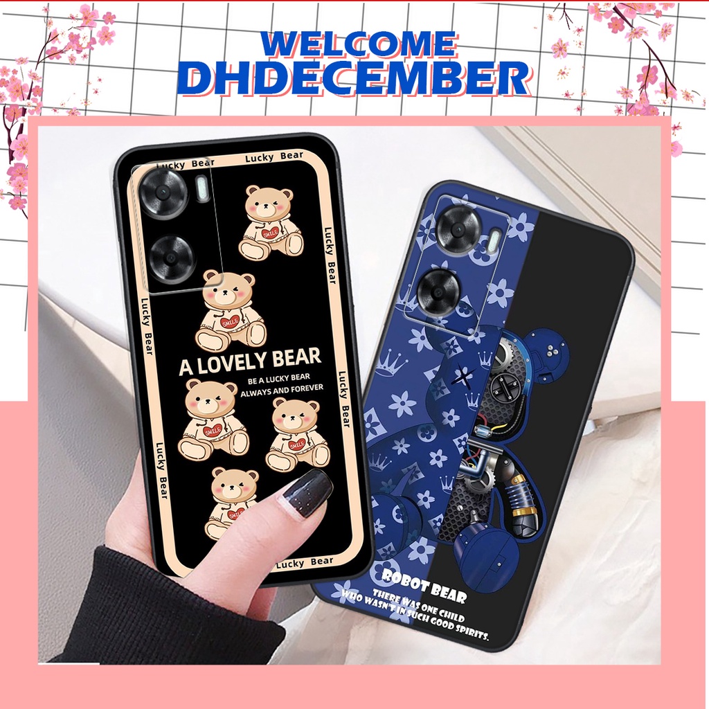 Ốp lưng Oppo A57 4G 2022 / A77 4G / A77S in hình 3D lucky, gấu Brick xinh xắn - KHÔNG NÊN BỎ LỠ