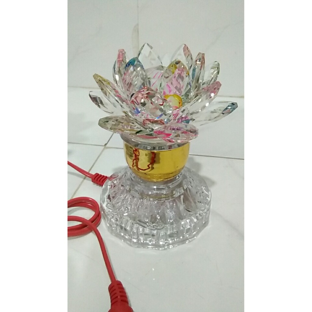 Đèn pha lê trang trí bàn thờ cao 15cm