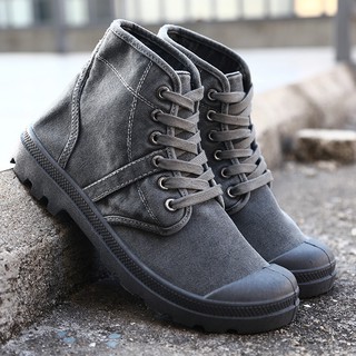 Giày nam rettro boots vải chống đinh bền màu