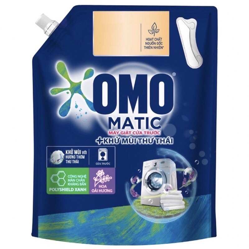 Nước giặt Omo Matic cửa trước túi 3.6kg mẫu mới