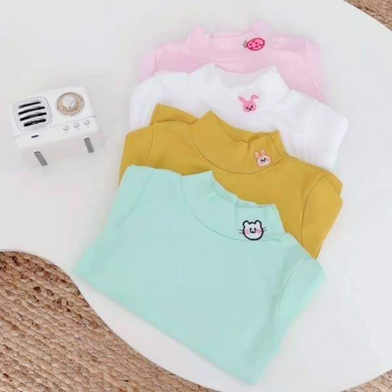 SET 4 ÁO COTTON LEN CỔ 3P CHO BÉ GÁI