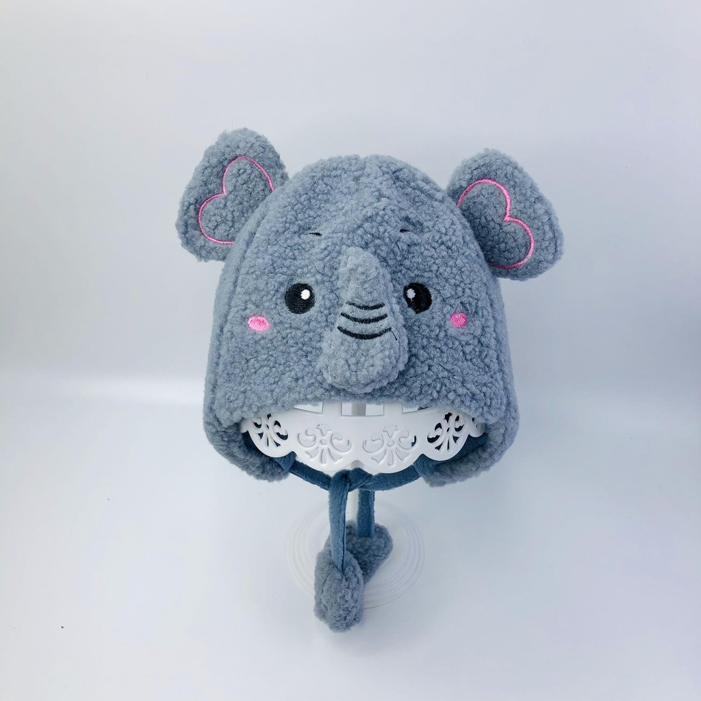 Mũ len lông cừu, mũ len trùm đầu cho bé yêu cực ấm, siêu đáng yêu