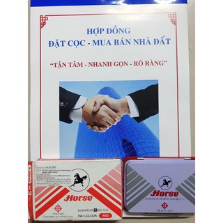 ❣️ COMBO ❣️ Sổ Đặt Cọc Mẫu 3 Liên Và Mực Lăn Tay Thái