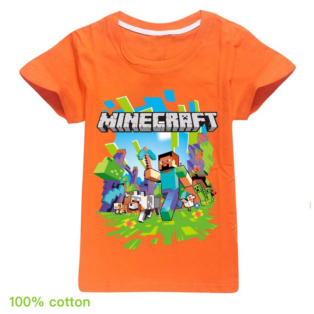 Áo Thun 100% Cotton In Chữ Game Minecraft 2020