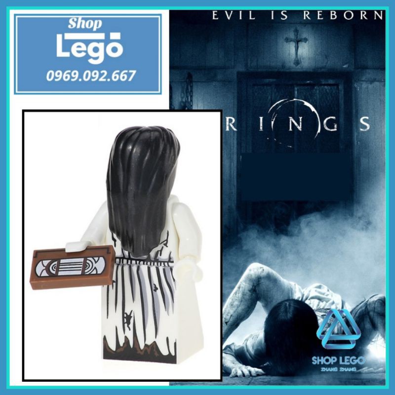 Xếp hình The Ring Vòng tròn sinh tử Sadako Samara Lego Minifigures KOPF KF208 WM816