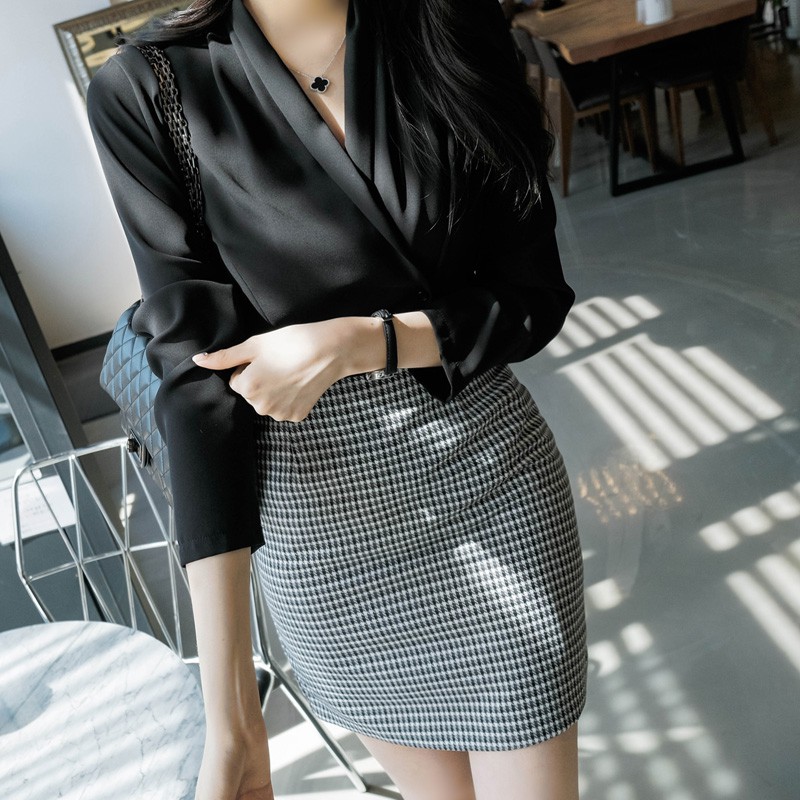 Chân váy kẻ caro CAO CẤP krfashion (Only KR) váy ngắn chữ a caro SK101 style Hàn Quốc đẹp