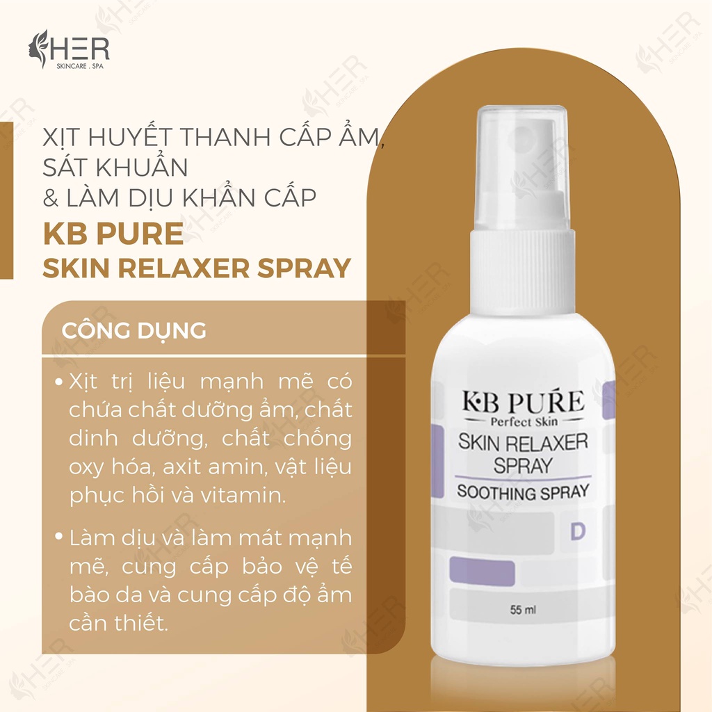 Xịt huyết thanh KB Pure Skin Relaxer Spray 60ml - Mecskincare