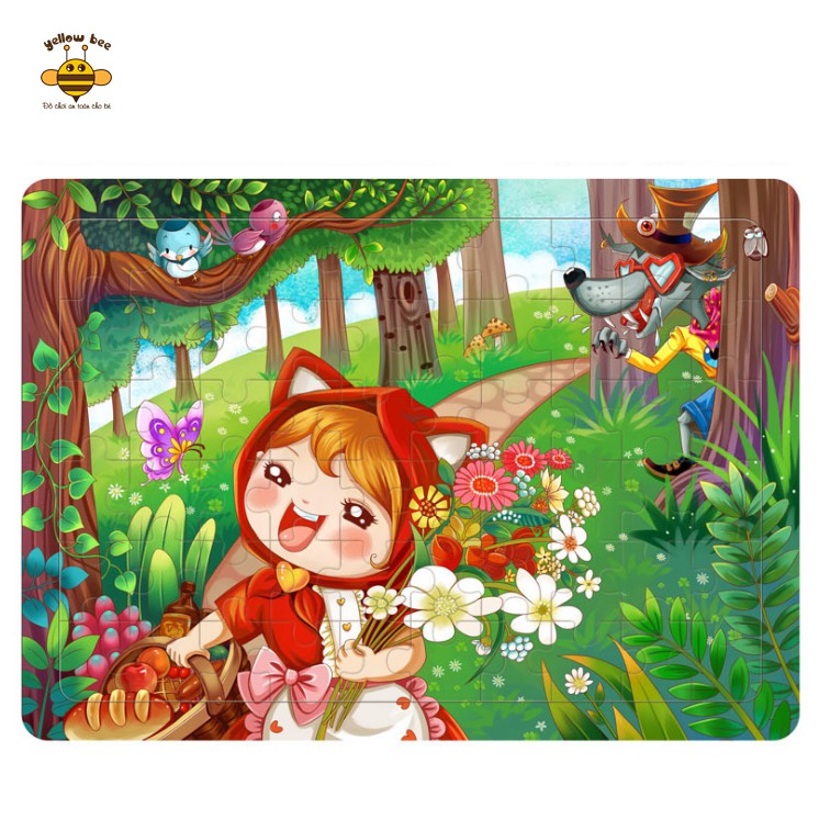 Đồ chơi tranh ghép hình 60 miếng gỗ puzzle - Bộ ghép hình - Đồ chơi xếp hình