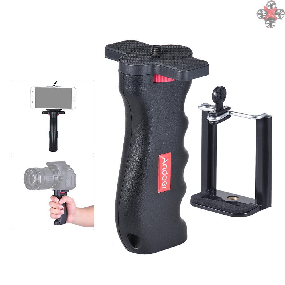 CTOY Andoer Cross-shaped Mini Universal Handheld Grip Handheld Stabilizer Holder + Adjustable Phone Holder with 1/4" Screw Mounts for 5.5-8.5cm Smartphone for GoPro Sony Xiaomi Action Camera DV Camera Light Camcorder for Trip