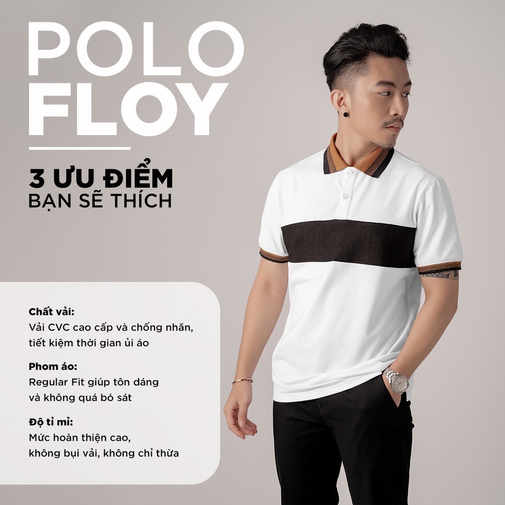 Áo polo nam cổ bẻ FLOY vải cá sấu Cotton xuất xịn,chuẩn form, sang trọng - thanh lịch - HAPPYHOW