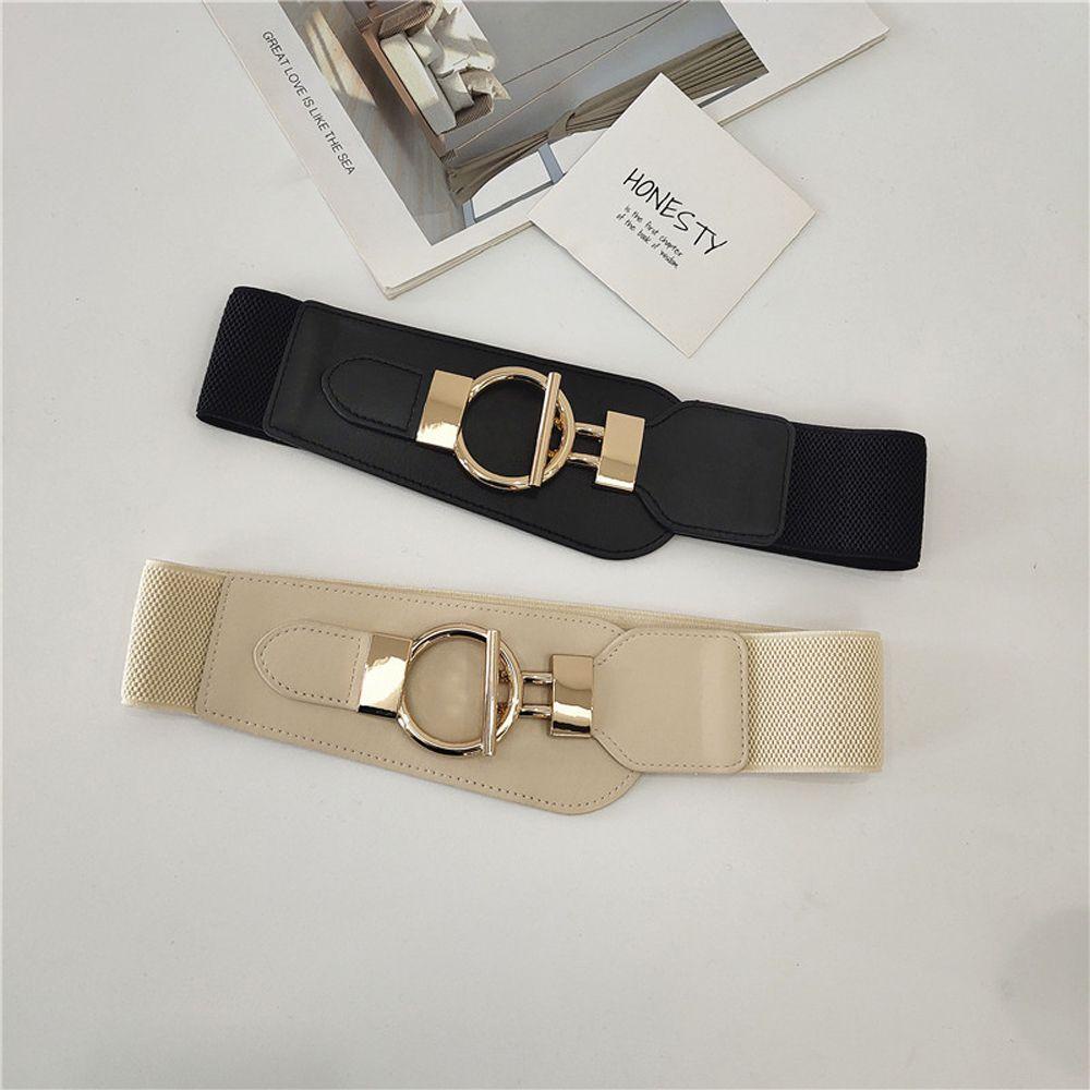 Thắt Lưng Da PU Bản Rộng Đục Lỗ Nhiều Màu Phong Cách Hàn Quốc Thanh Lịch Có Thể Điều Chỉnh Cho Nữ
