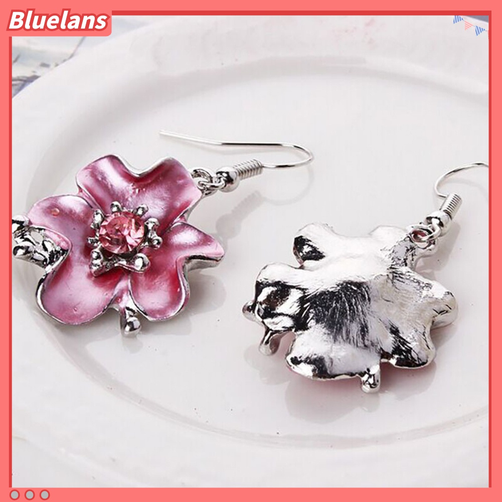 Bộ Vòng cổ + Cặp Khuyên Tai Đính Đá Nhân Tạo Đẹp Mắt Cho Nữ