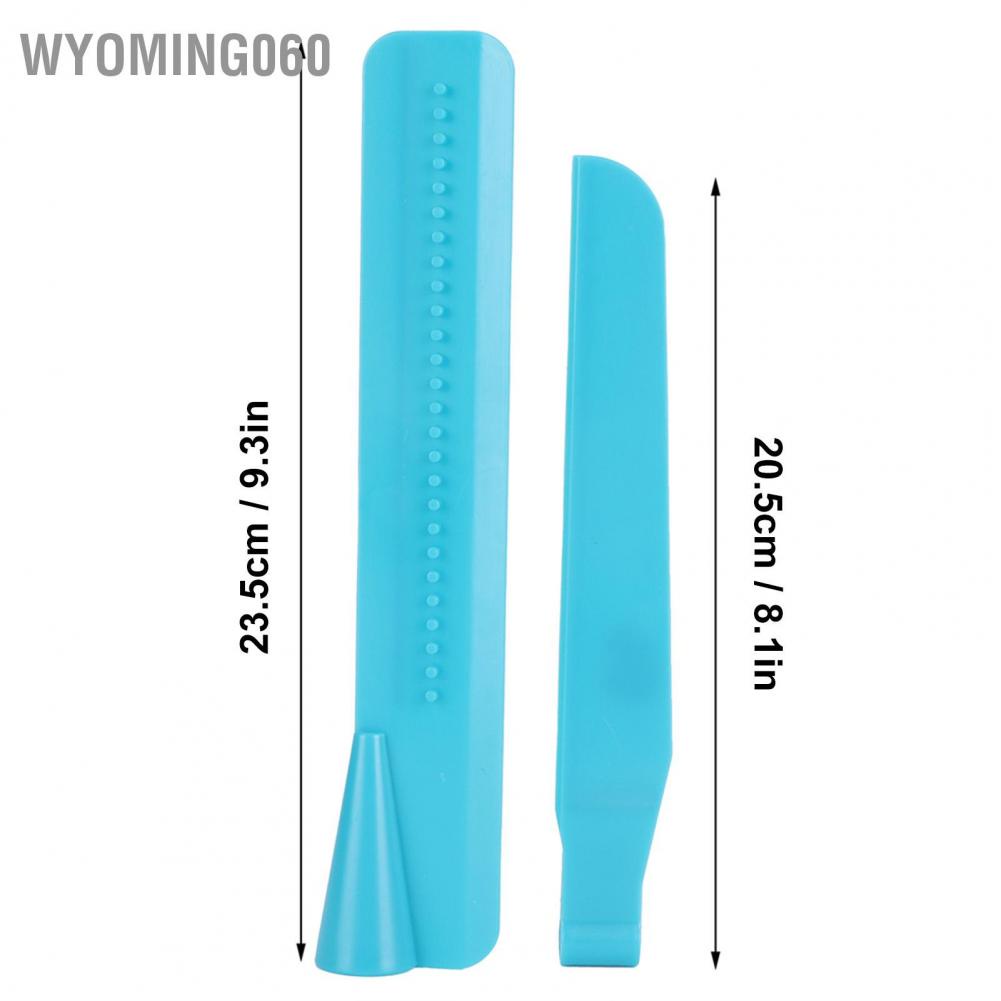 Wyoming060 Cake Smoother Ruler Height Adjustable Cream Butter Scraper Decorating Tool Blue