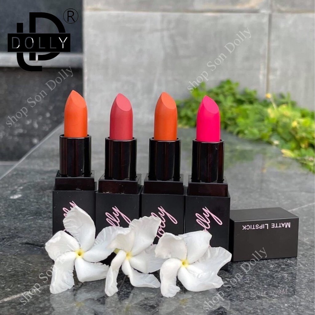 Son Thỏi, Son Lì, Son DOLLY Lâu Trôi, Không Chì, Chất Lượng Chính Hãng New Màu Cam Cà Rốt