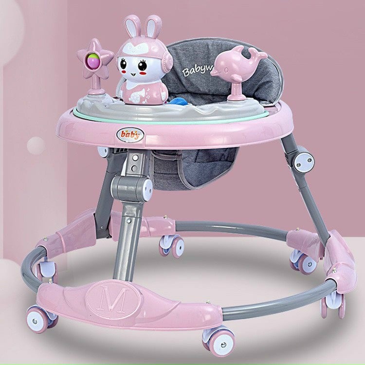 XE TẬP ĐI CHO BÉ  2IN1 BABY WALKER 619M XE NÔI QUÂY TRÒN 6 BÁNH XOAY 360 ĐỘ