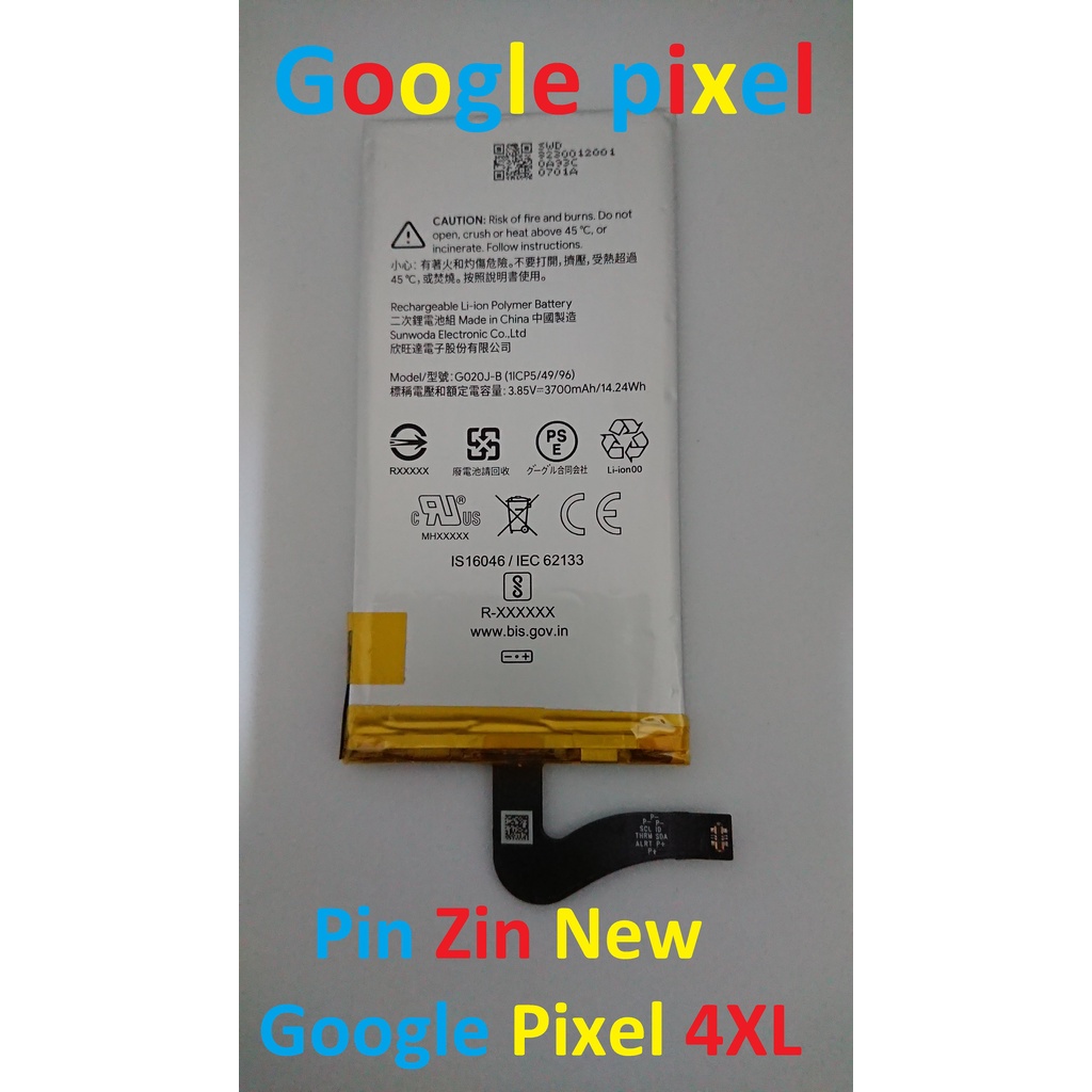 PIN ZIN NEW-ORIGINAL BATTERY GOOGLE PIXEL 4XL : G020J-B