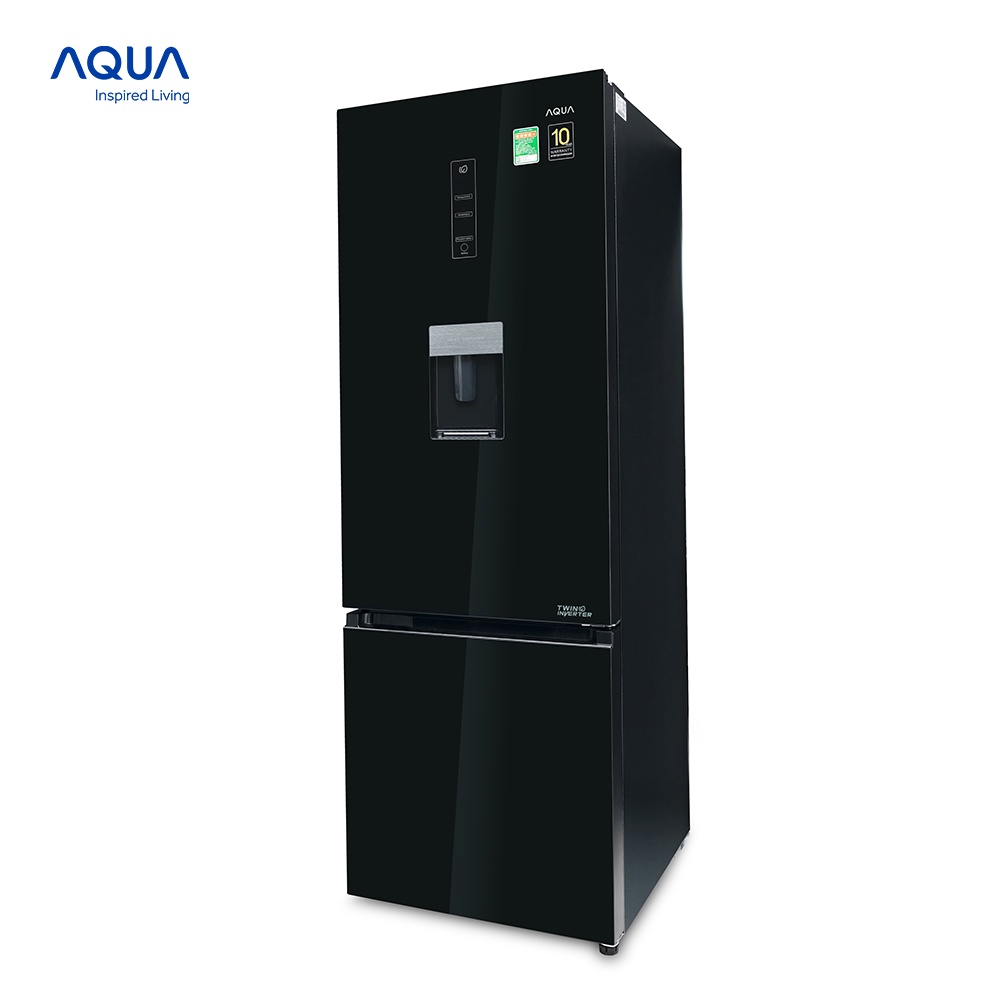 Freeship Toàn Quốc - Tủ lạnh ngăn đông dưới Aqua 320 Lít AQR-B379MA
