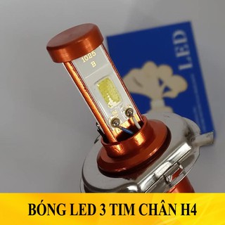 ĐÈN PHA LED XE MÁY 3 TIM CHÂN H4