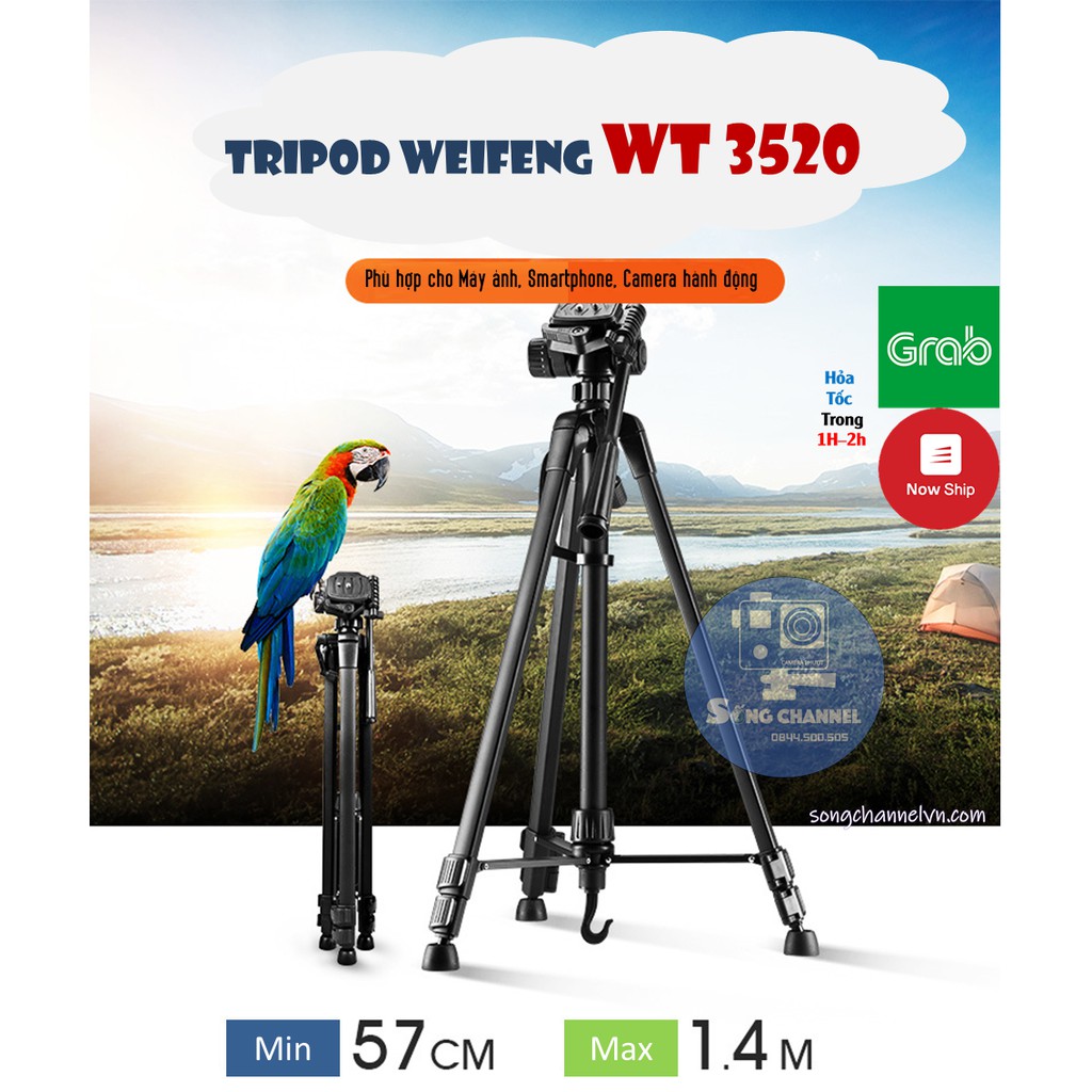 Chân máy ảnh Tripod Weifeng WT-3520