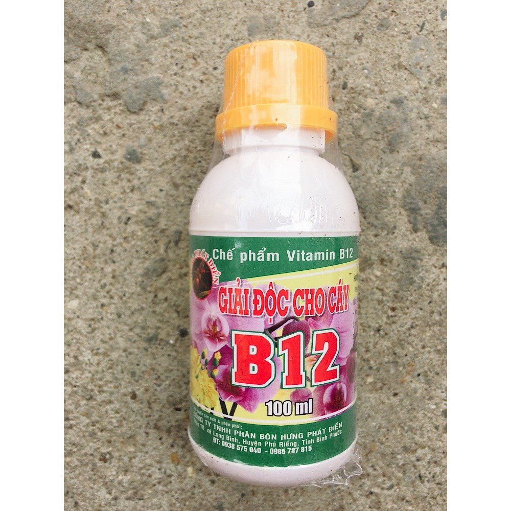 Vitamin B12 chuyên dùng cho hoa lan, cây cảnh 100ml Giải độc cây (Hưng Phát Điền)