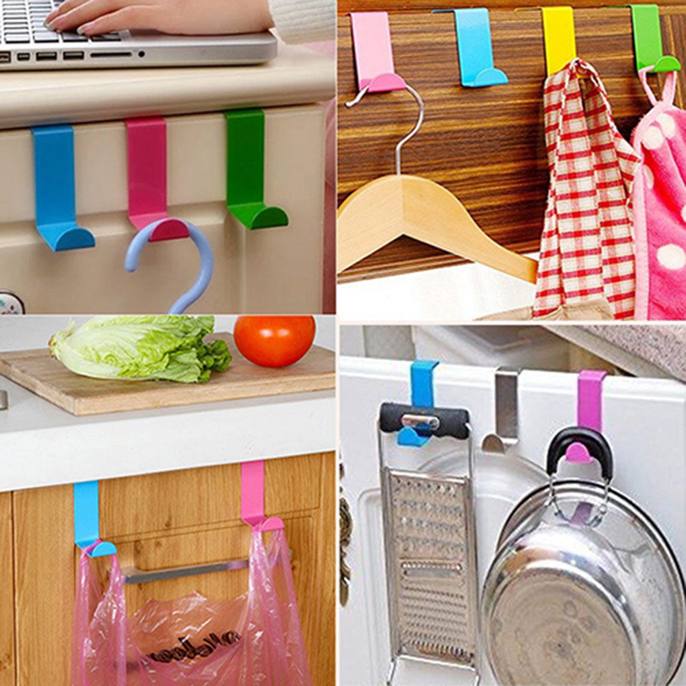 2 Móc Thép Không Rỉ Treo Bên sau Cửa Tủ Phòng Tắm