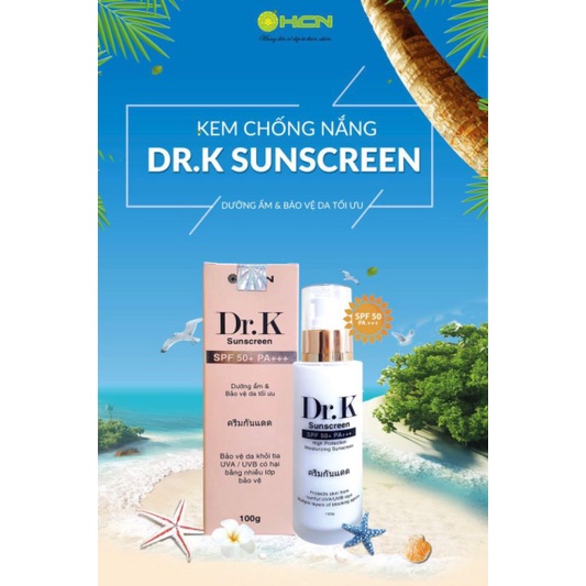 Kem chống nắng Dr.K bảo vệ da tối ưu SPS50 PA+++ lọ 100g