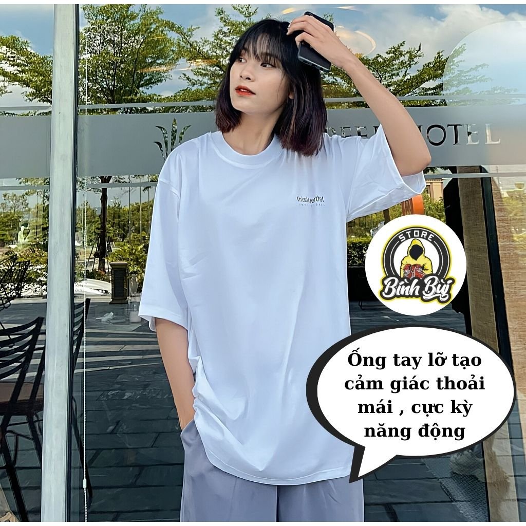 Áo Thun Tay Lỡ THISI, Áo Phông Unisex Nam Nữ Form Rộng, Dáng Thụng