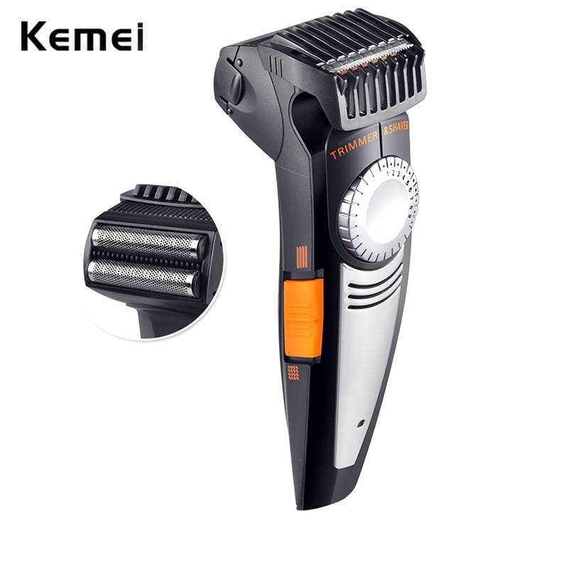 Tông đơ Kemei cắt tóc cạo râu 2 trong 1 có thể điều chỉnh 19 chế độ đa năng cho nam