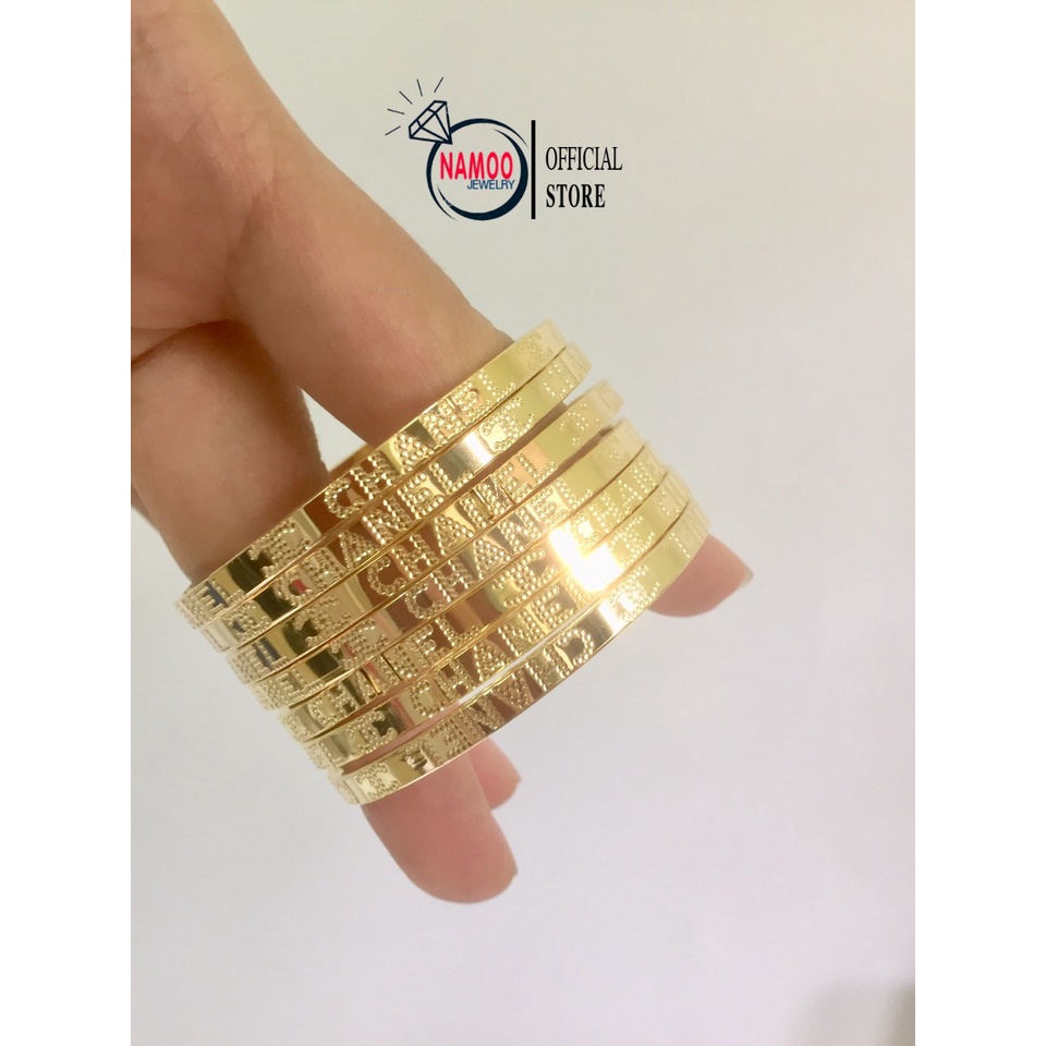 Bộ Ximen Nữ Khóa Lưỡi Gà L126, Bộ Vòng Tay Nữ gồm 7 Chiếc Lắc Tay Mạ Vàng Cao Cấp có Khóa Mở Vào Namoo Jewelry