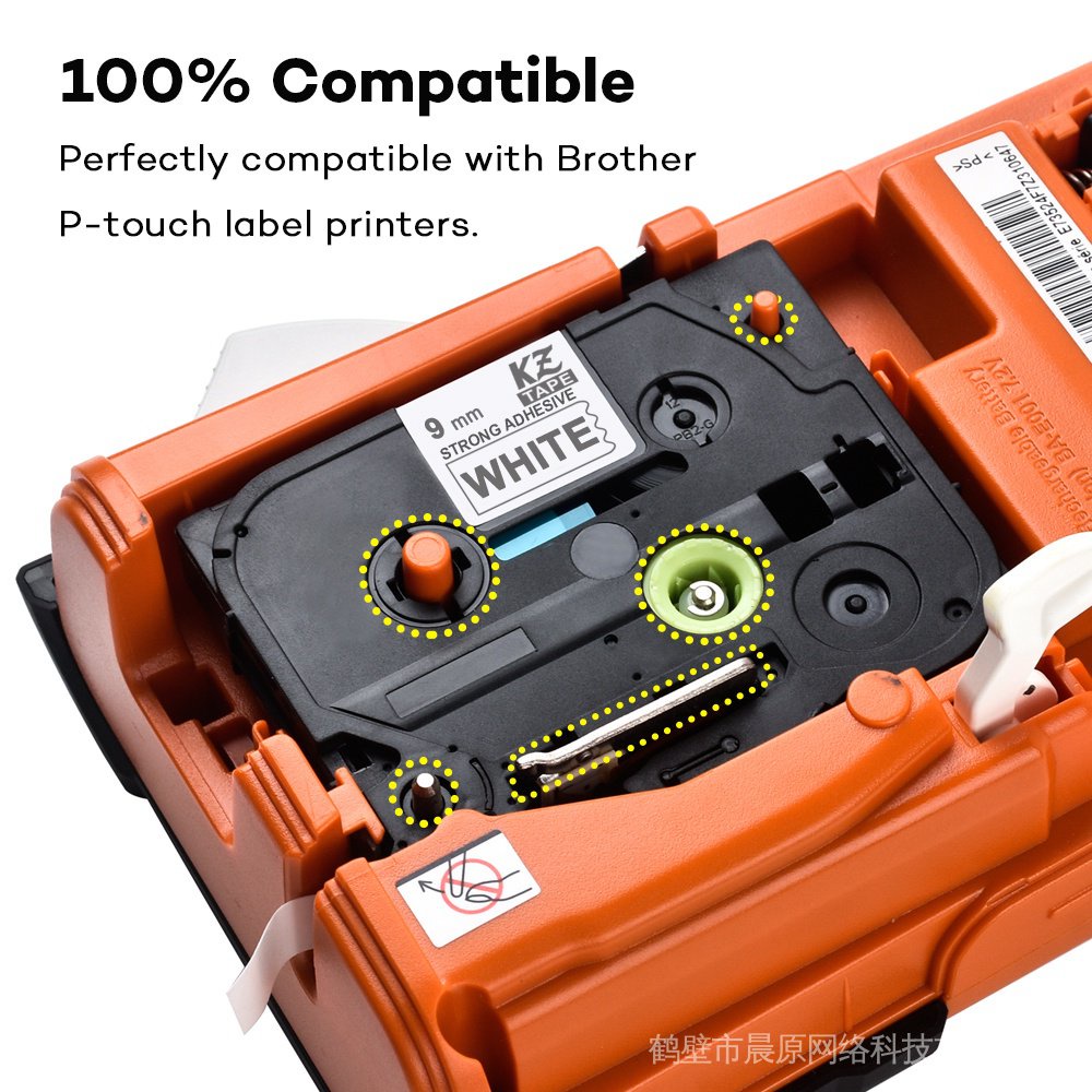 1 Cuộn Băng Dính 9MM tze-S221 tze-S121 tze-S621for Brother p-Tod210 PT-1000 PT-E100 PT-D600