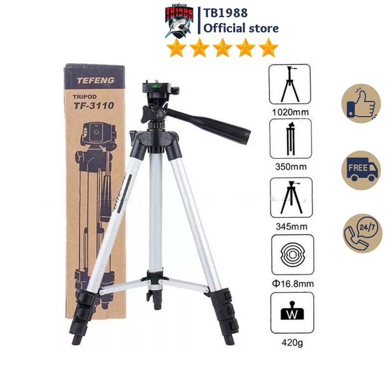 Gậy 3 Chân Tripod 3110 105cm Chuyên Chụp Hình Live Stream - giá đỡ máy ảnh kiêm gậy tự sướng