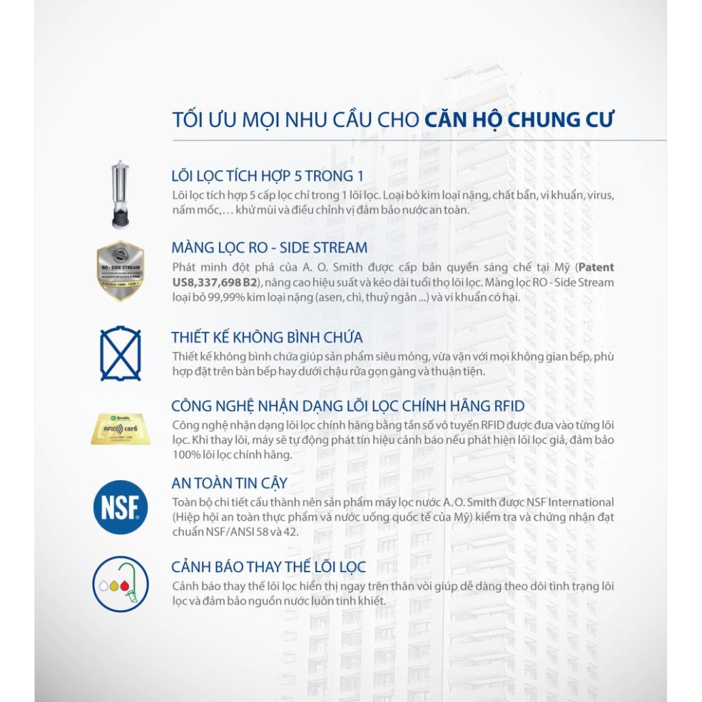 [A.O.Smith | R400E] Máy Lọc Nước AOSmith R400E / R 400E
