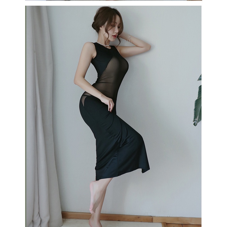 SALE SỐC - Đầm ngủ Kiều nữ xẻ tà CM292