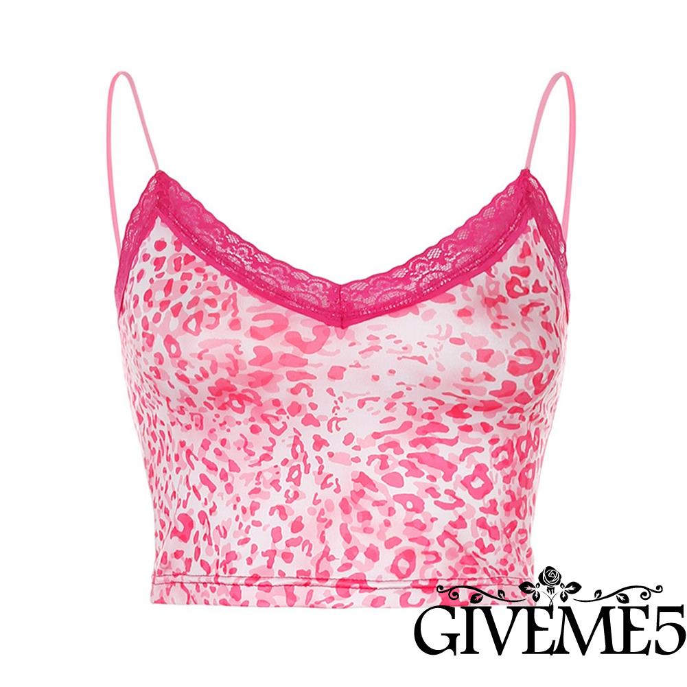 Áo Lửng Hai Dây Cổ Tim Họa Tiết Da Báo Quyến Rũ Dành Cho Nữ