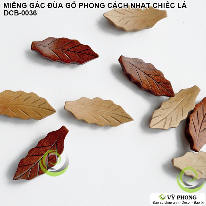 MIẾNG GÁC ĐŨA HÌNH CHIẾC LÁ GỖ TRINH NAM PHONG CÁCH NHẬT BẢN TRANG TRÍ BẾP ĐẠO CỤ CHỤP ẢNH SẢN PHẨM INS DCB-36