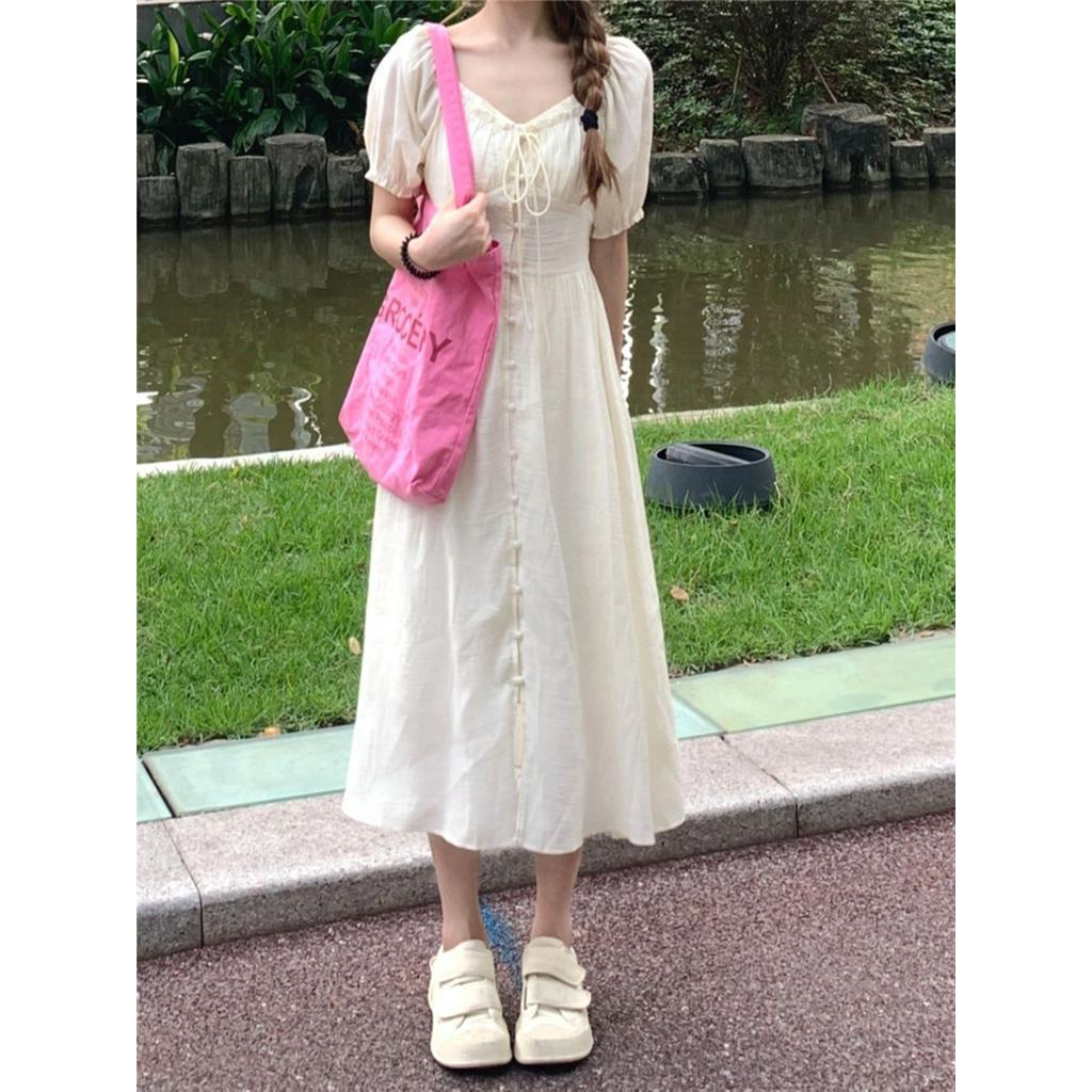 Đầm Thắt Dây Phong Cách Pháp Kiểu Mới 63852
