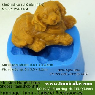 Khuôn silicon- Chó nằm (nhỏ)