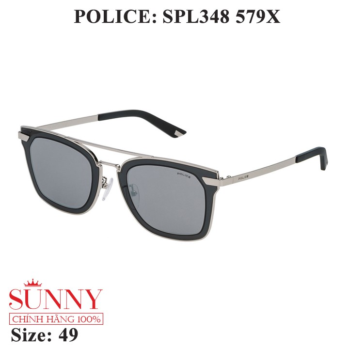Kính mát chính hãng Police SPL348 màu sắc thời trang, thiết kế dễ đeo bảo vệ mắt