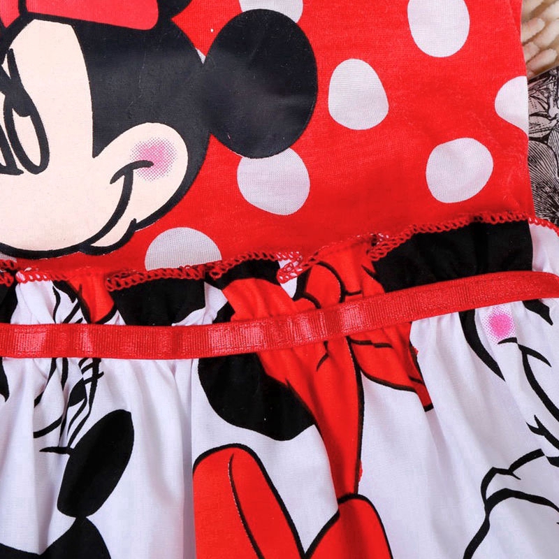 Đầm sát nách in hình chuột Mickey dễ thương cho bé gái