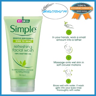 Sữa Rửa Mặt Simple Refreshing Facial Wash 150ml