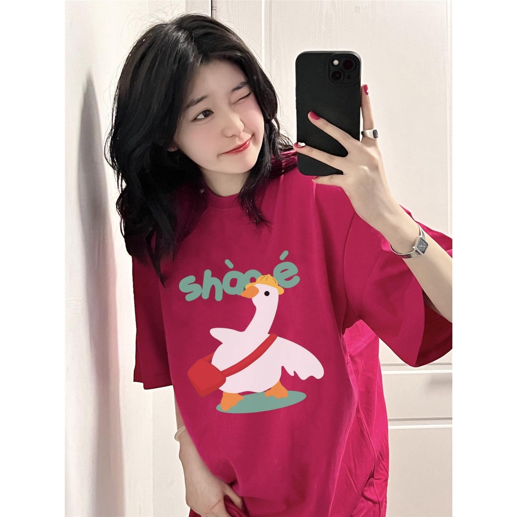Áo Thun Dài Tay Oversize In Họa Tiết Hoạt Hình Xinh Xắn Theo Phong Cách Hàn Quốc Dành Cho Nữ