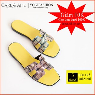 Dép Nữ Đế Bệt Thời Trang Quai Chữ H Bằng Thấp Giá Rẻ [Form Bé Tăng 1 Size] DE-002