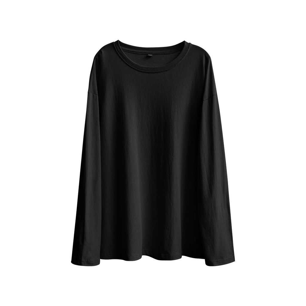 Áo thun cotton tay dài màu sắc đơn giản thời trang xuân thu dành cho nam