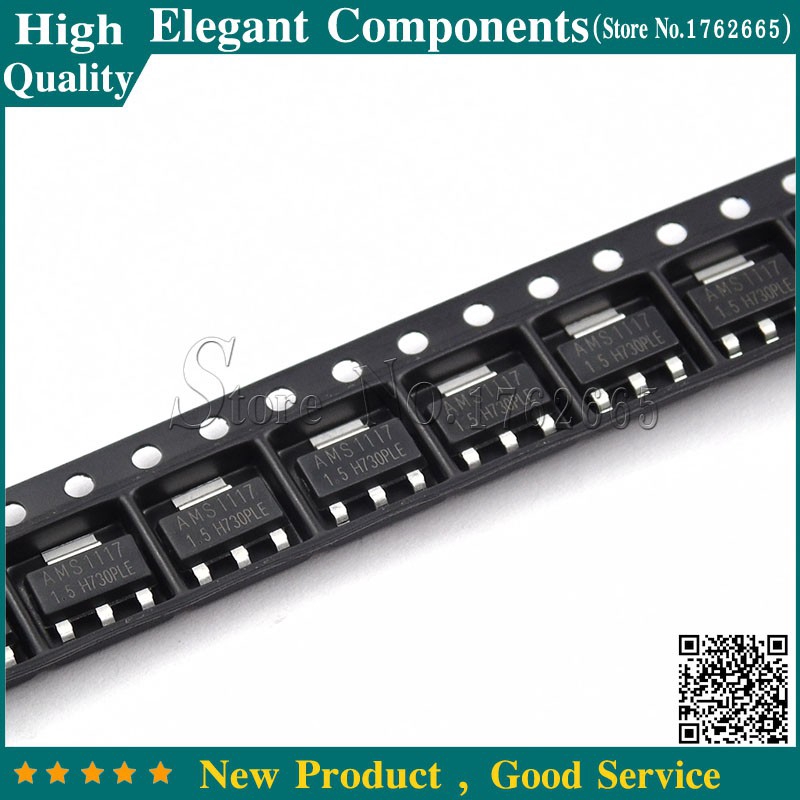 100 CÁI AMS1117-1.5 AMS1117 1.5V LM1117 SOT223 SOT-223 Bộ Điều Chỉnh Điện Áp