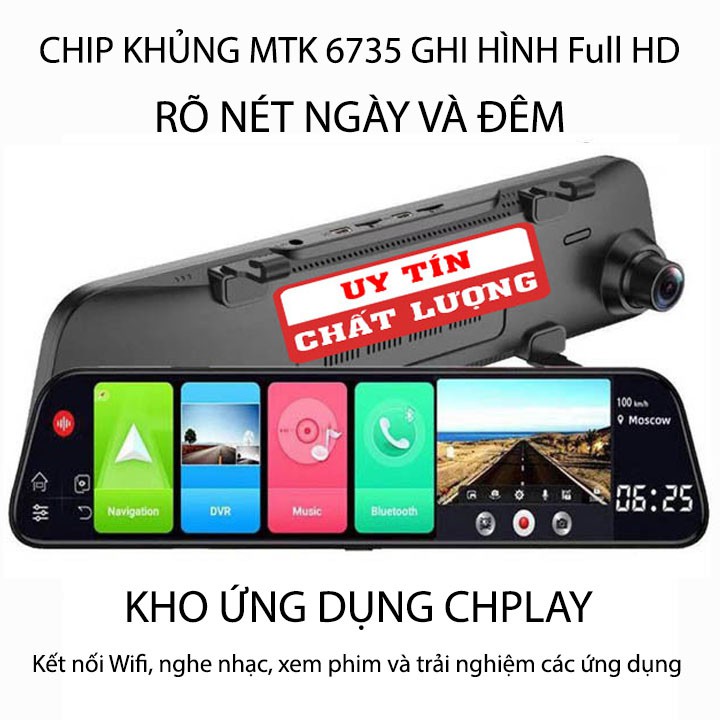 [TẶNG THẺ NHỚ 64GB] Camera hành trình ô tô Android 8.1 4G –Màn 10 inch,GPS, cảnh báo chệch làn, cảnh báo va chạm– BM3000 | BigBuy360 - bigbuy360.vn